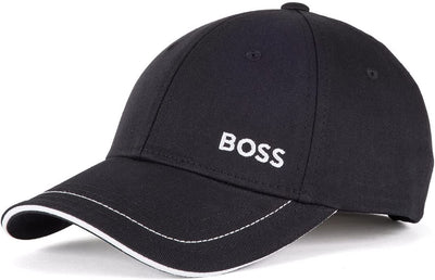 Gorra Hugo Boss Negro Con Logo Blanco Elegante
