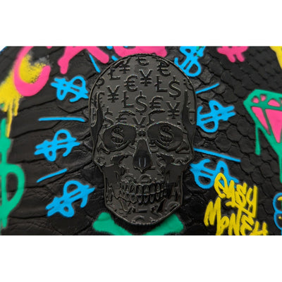 Gorra Cash Only Full Print Skull Negra Snapback 2023 25