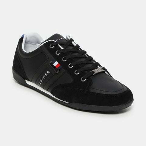 Tenis Tommy Hilfiger Negro Placa Metálica-hombre