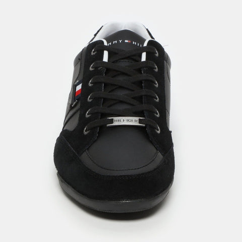 Tenis Tommy Hilfiger Negro Placa Metálica-hombre