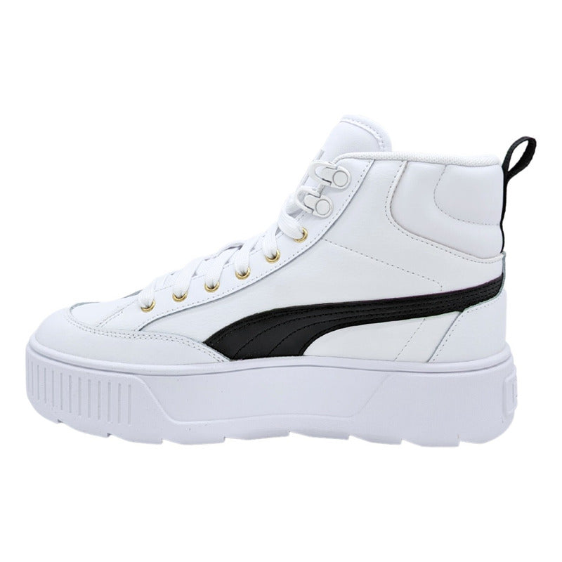 Tenis Mujer Puma Karmen-mid 38585703 Piel Vacuno White-black