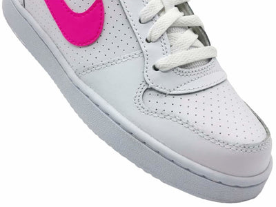 Tenis Nike Court Boroug Low GS Para Mujer Blanco-Rosa 845104 100