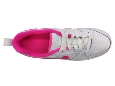 Tenis Nike Court Boroug Low GS Para Mujer Blanco-Rosa 845104 100