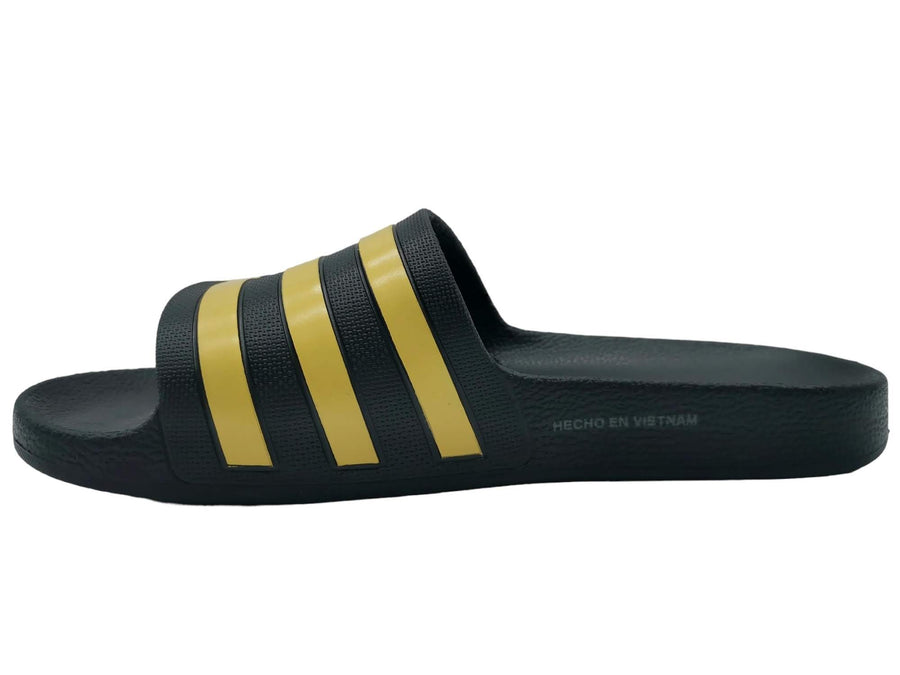 Sandalia adidas Adilette Aqua EG1758 Negro/dorado